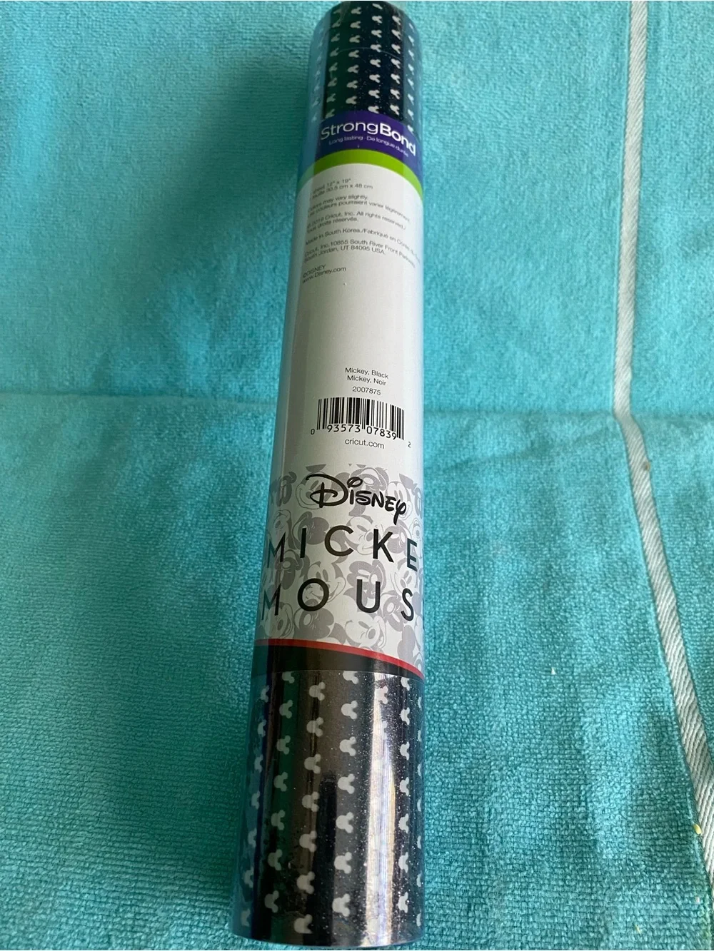 Cricut Disney Glitter Iron On Mesh Transfert Black Noir Mickey Mouse Heads NWT